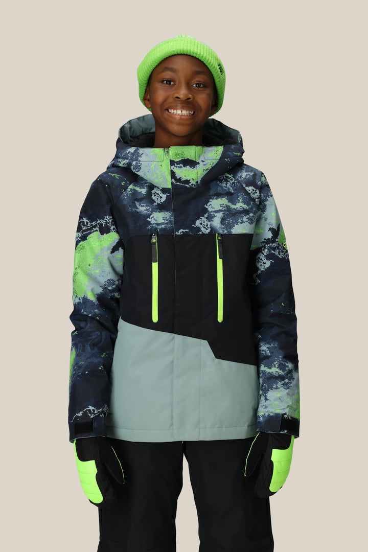 686 Boys' Geo Insulated Jacket — BLUE HEMISPHERE COLORBLOCK