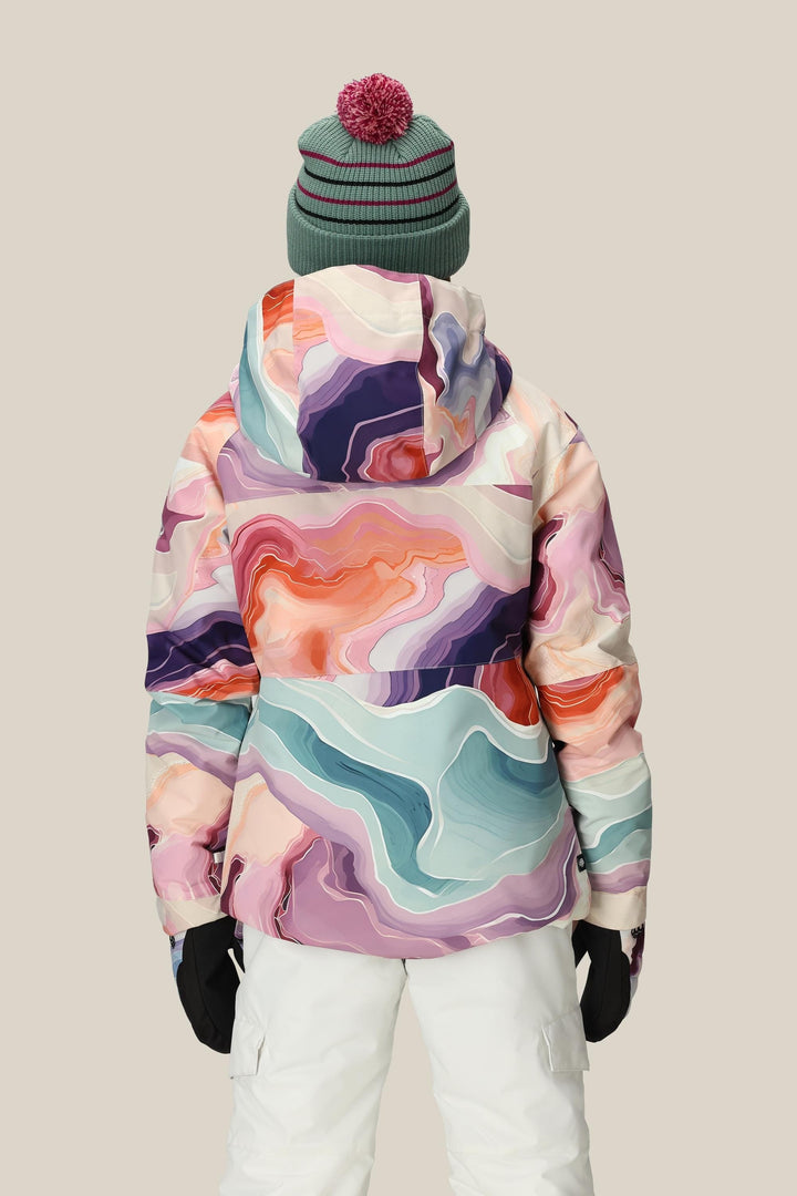 686 Girls' Athena Insulated Jacket — SEDIMENTARY PRINT (vista 2)