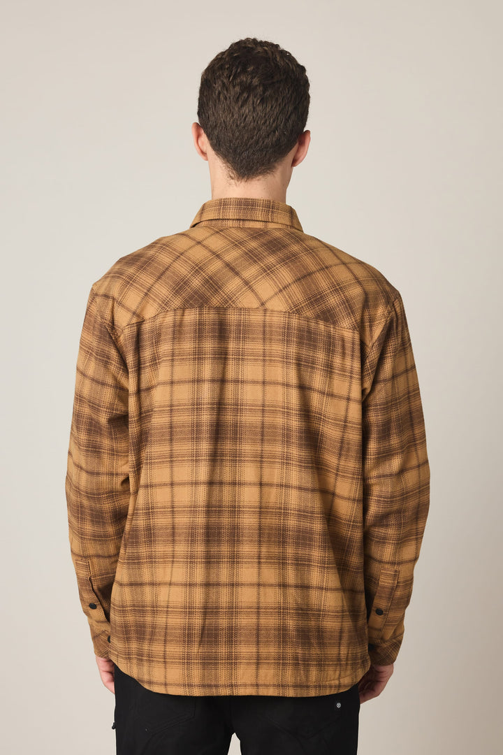 686 Men's Heat Grid Flannel — CARAMEL (vista 2)
