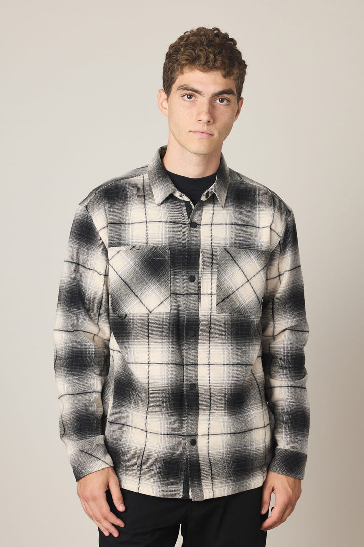 686 Men's Heat Grid Flannel — LIMESTONE