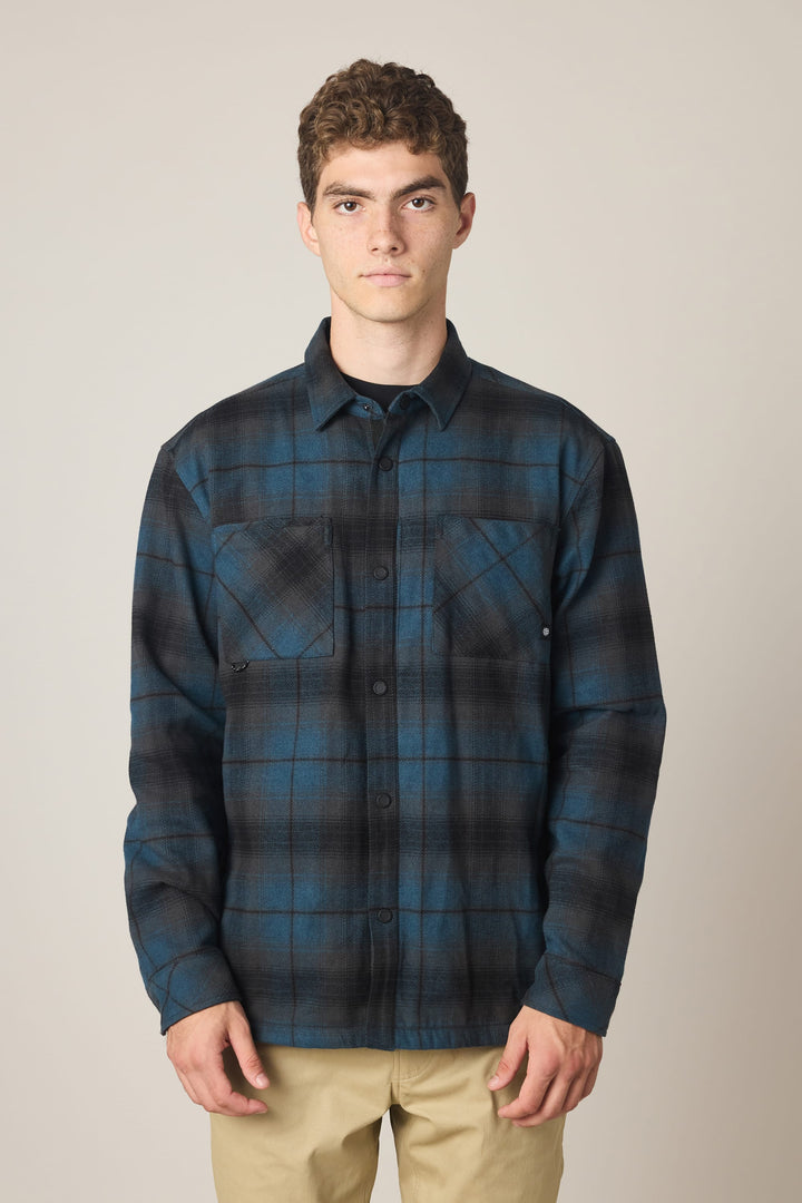 686 Men's Heat Grid Flannel — MIDNIGHT