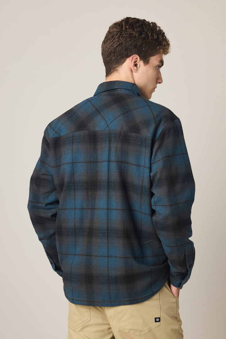 686 Men's Heat Grid Flannel — MIDNIGHT (vista 2)