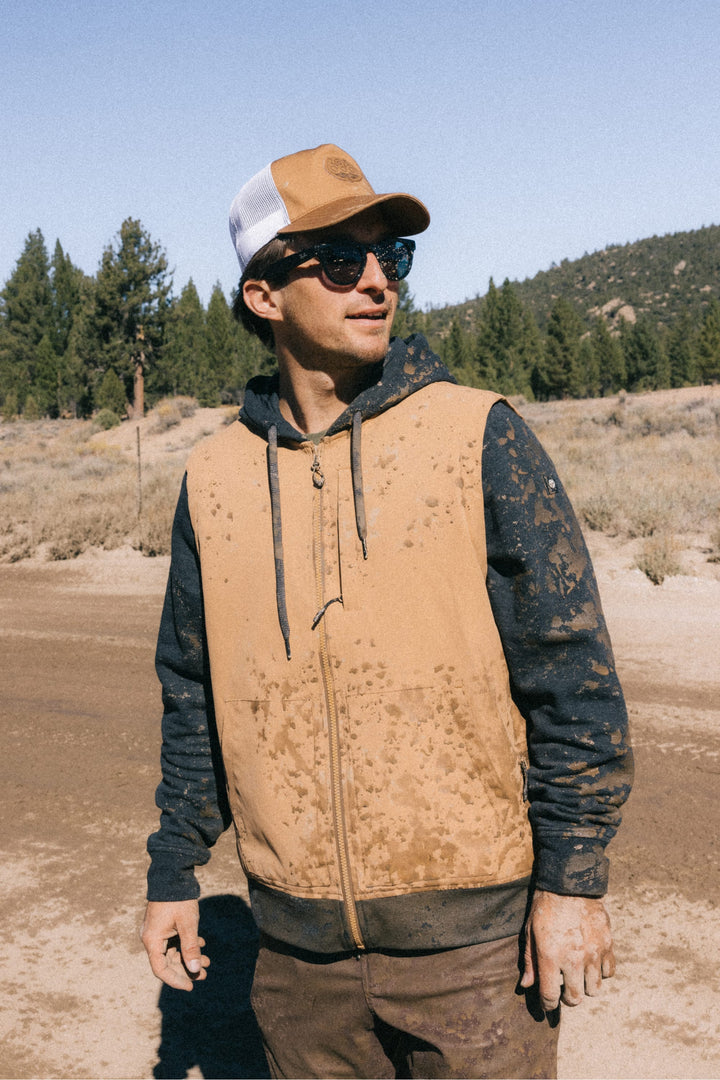 686 Mid-Pro Wreath Unstructured 5 Panel Mesh Hat — CARAMEL (vista 2)