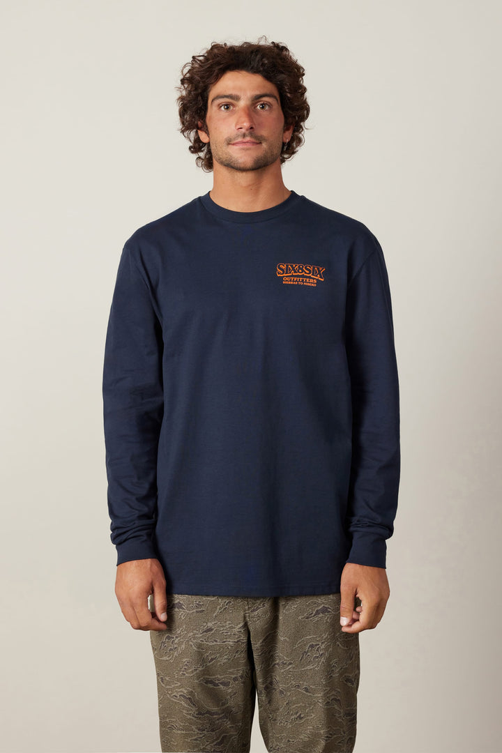 686 Fitted Authentic L/S Tee — NAVY