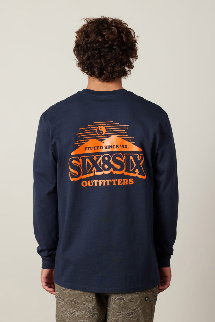 686 Fitted Authentic L/S Tee — NAVY (vista 2)
