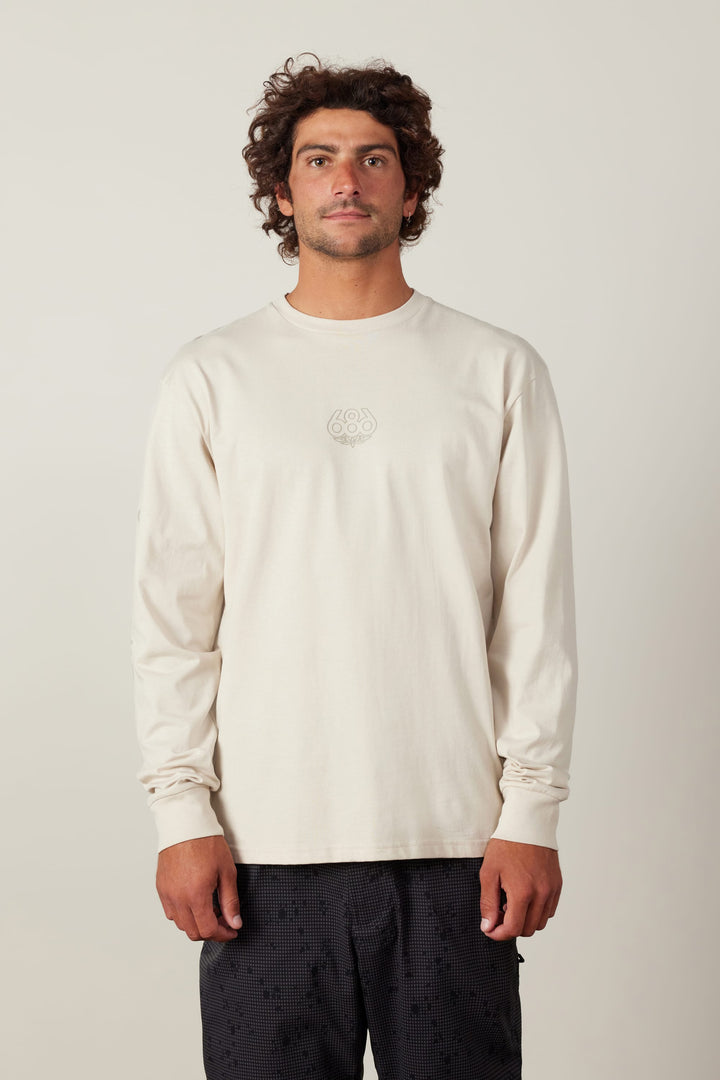 686 High Def Authentic L/S Tee — BONE