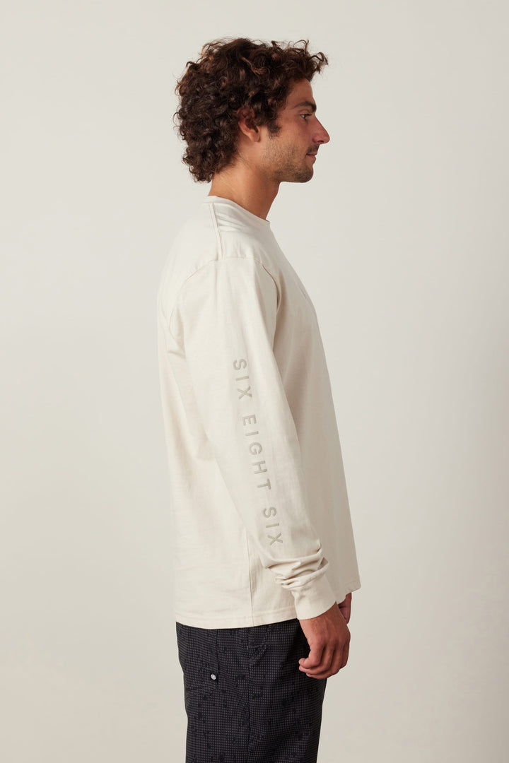 686 High Def Authentic L/S Tee — BONE (vista 2)