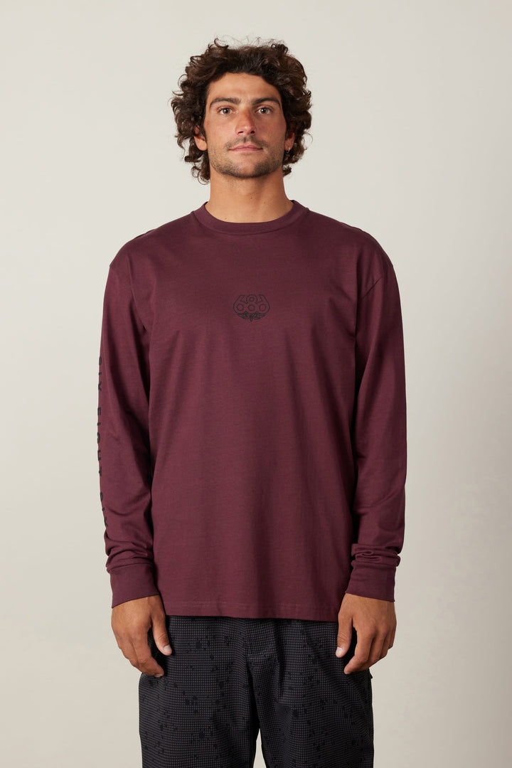 686 High Def Authentic L/S Tee — WINE