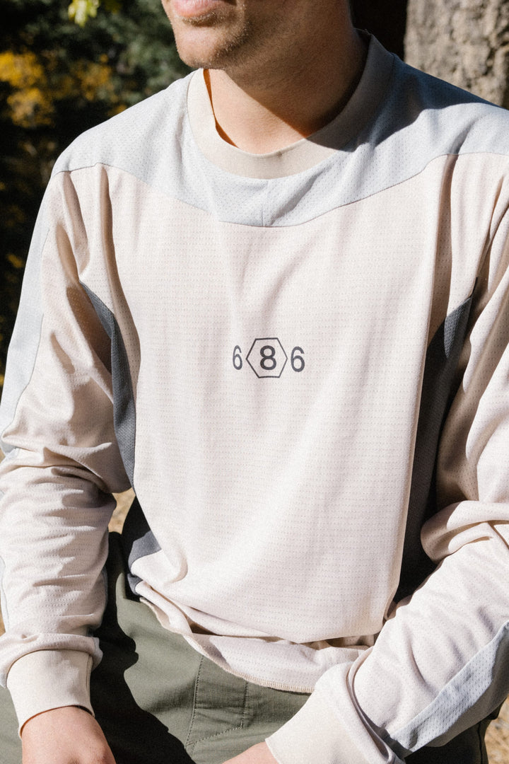 686 Men's Hex Turbo LS Tech Tee — SILVER