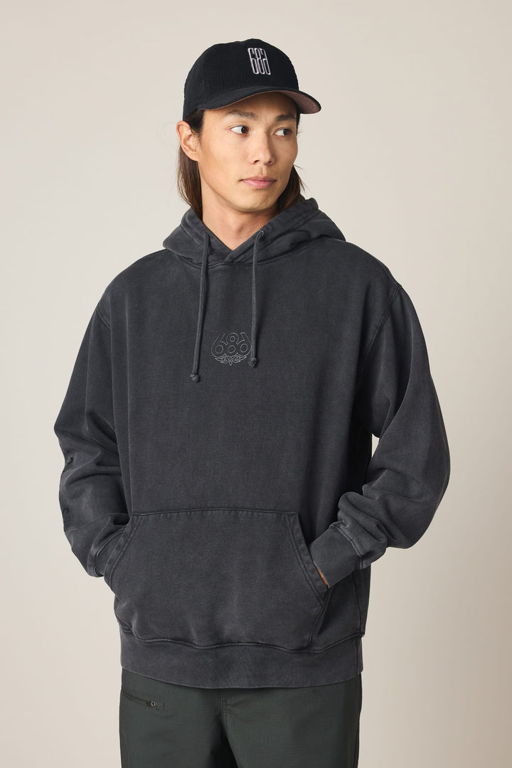 686 Men's High Def Relaxed LS Hoody — MINERAL BLACK
