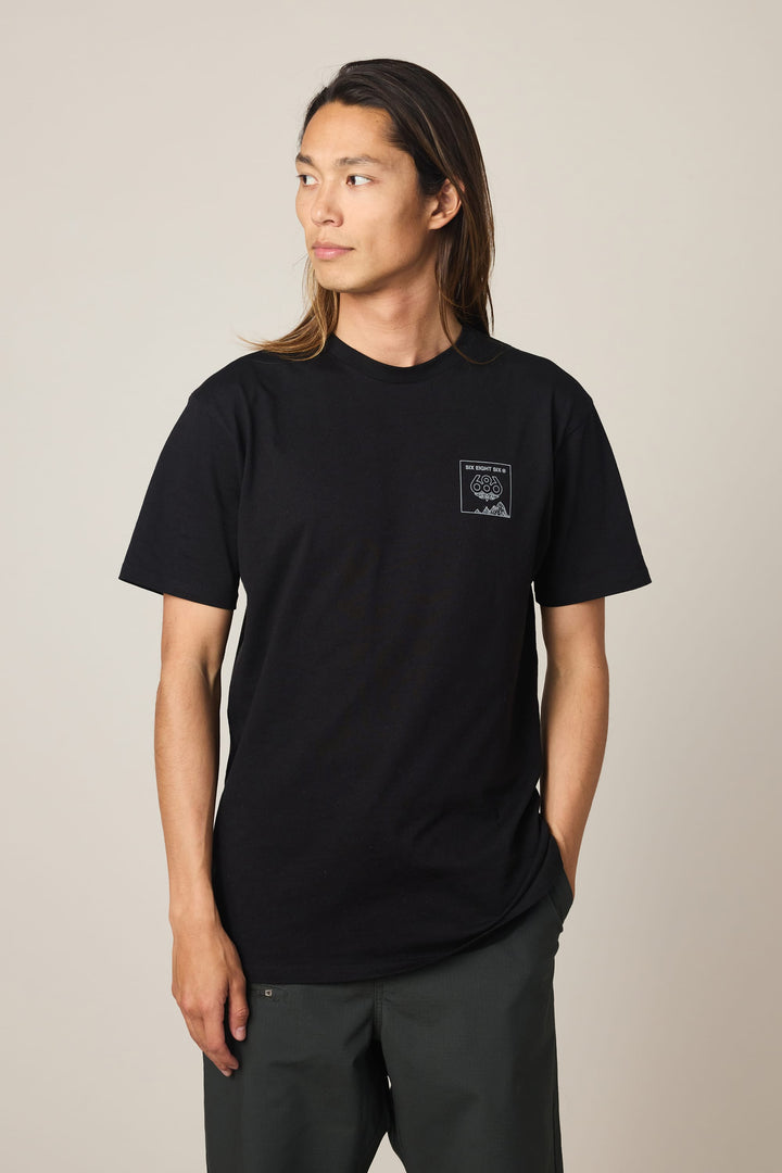 686 Cross-Cut Authentic S/S Tee — BLACK
