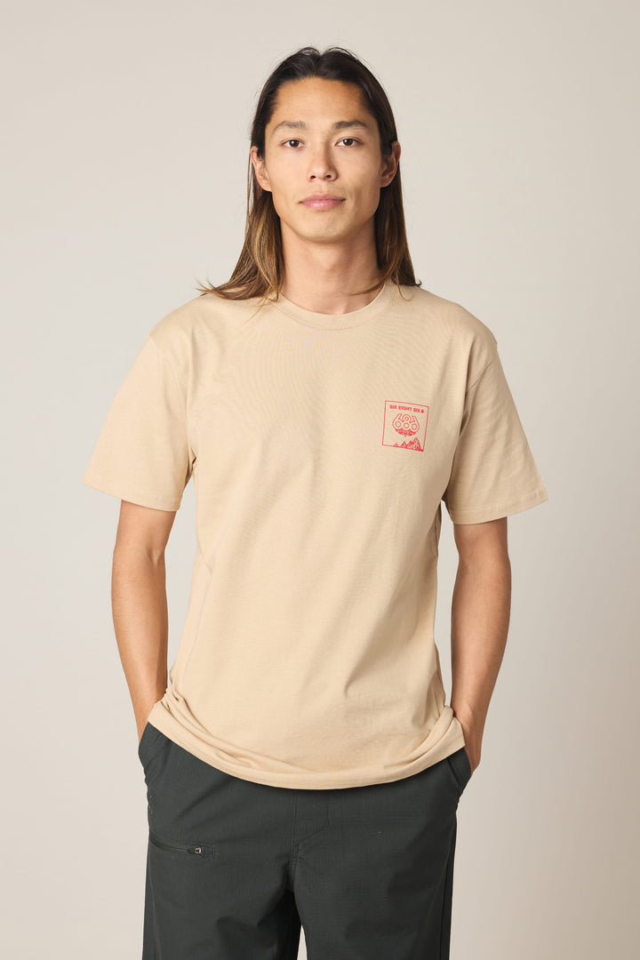 686 Cross-Cut Authentic S/S Tee — TAN