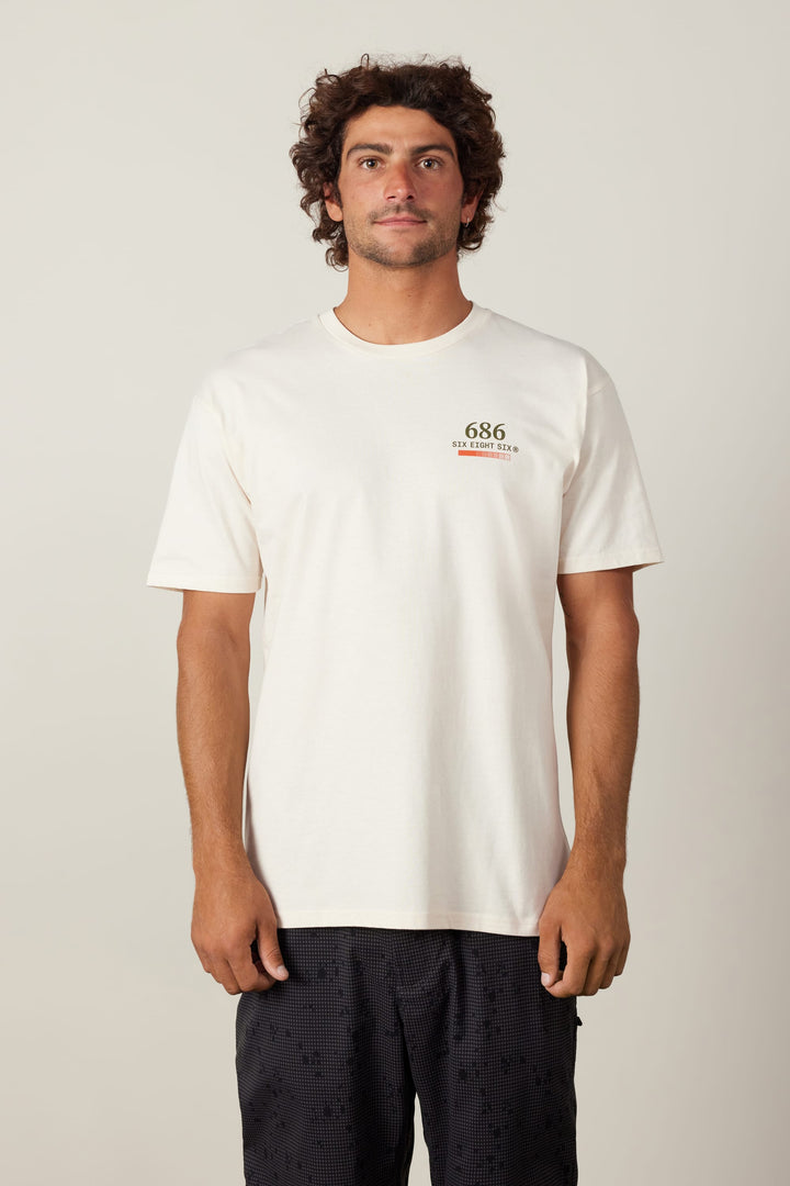 686 Path Authentic S/S Tee — VINTAGE WHITE