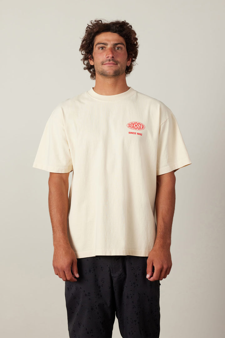 686 92 Relaxed S/S Tee — VINTAGE WHITE