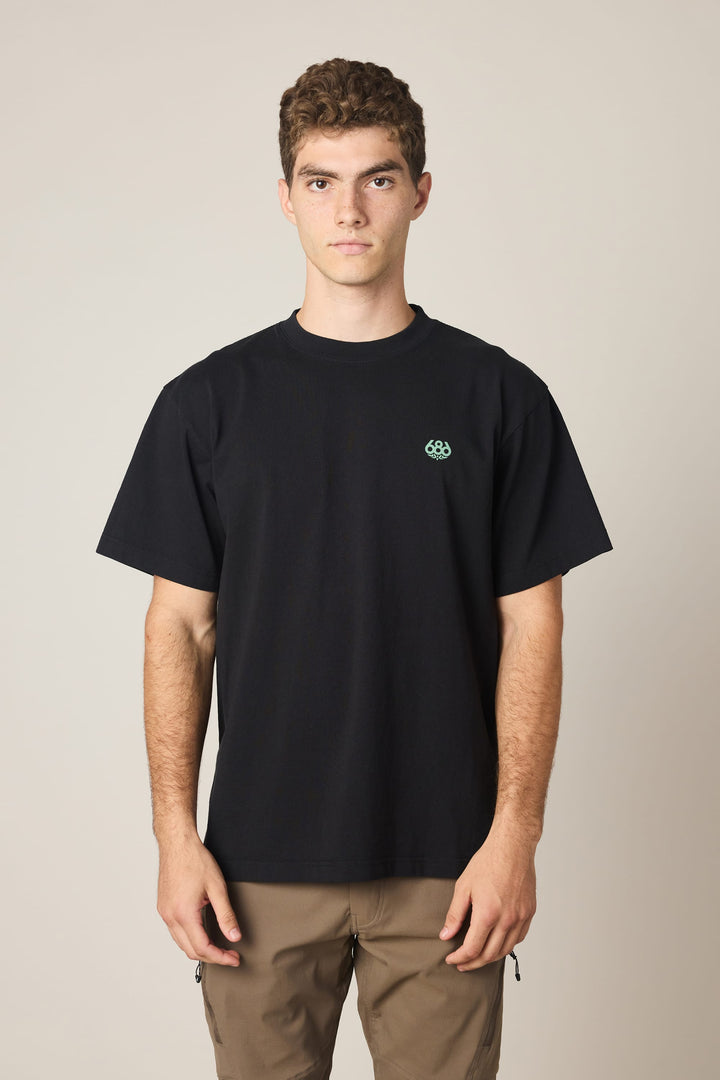 686 Men's Unit Relaxed SS Tee — BLACK (vista 2)
