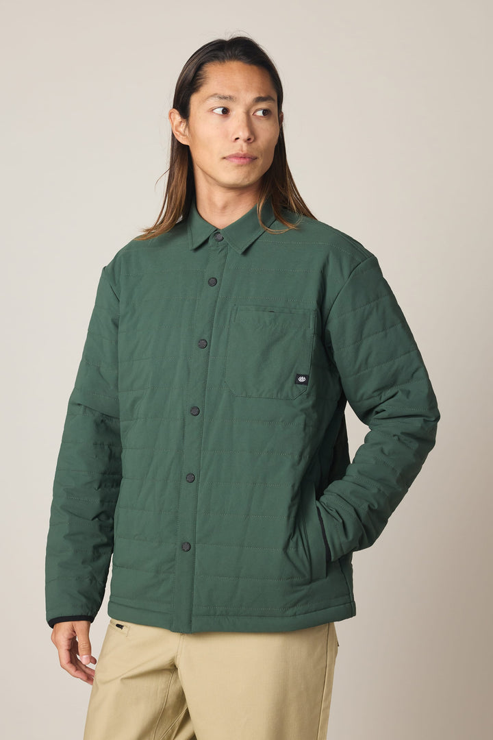 686 Men's Thermaldry Insulated Shacket — MOSS GREEN HEMISPHERE