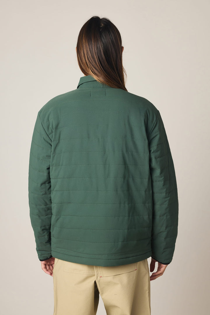 686 Men's Thermaldry Insulated Shacket — MOSS GREEN HEMISPHERE (vista 2)