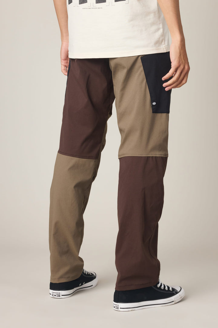 686 Men's Anything Cargo Pant - Relaxed Fit — BROWN COLORBLOCK (vista 2)