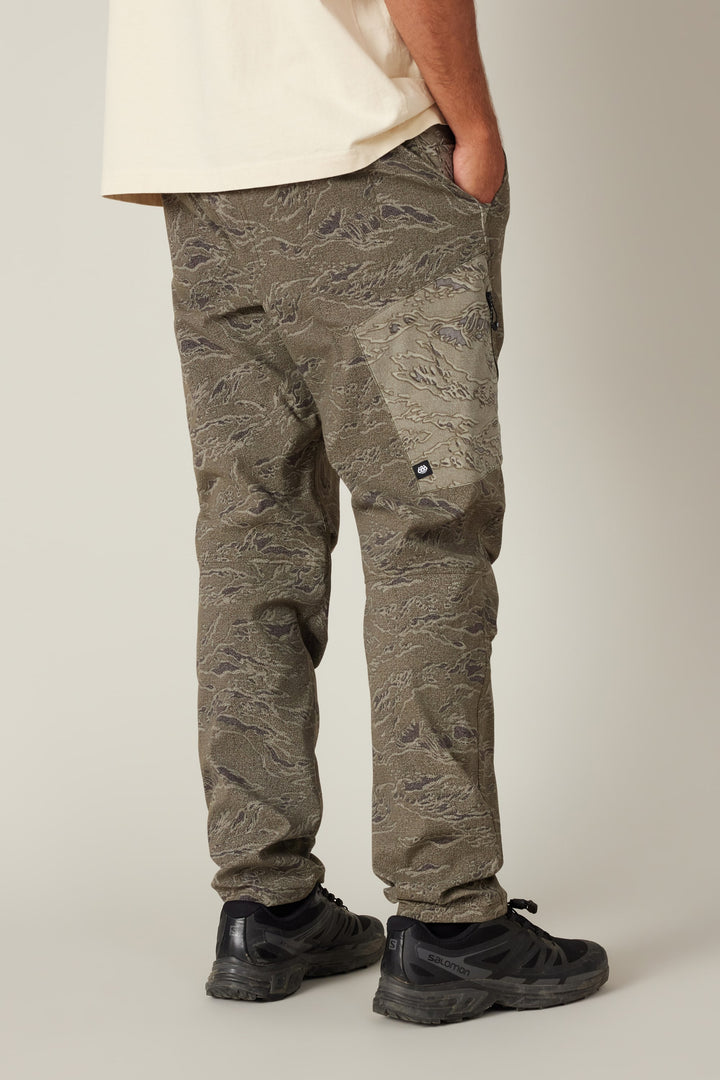686 Men's Anything Cargo Pant - Slim Fit — OLIVE STORM COLORBLOCK (vista 2)