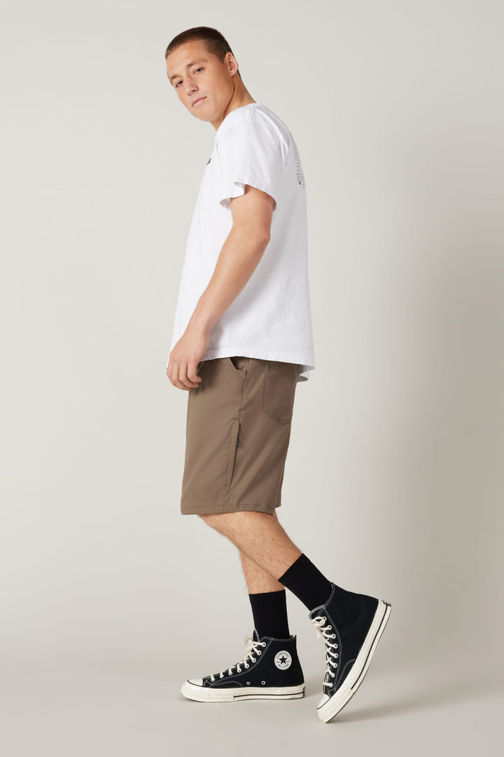 686 Men's Everywhere Hybrid Short - Relaxed Fit — TOBACCO (vista 2)
