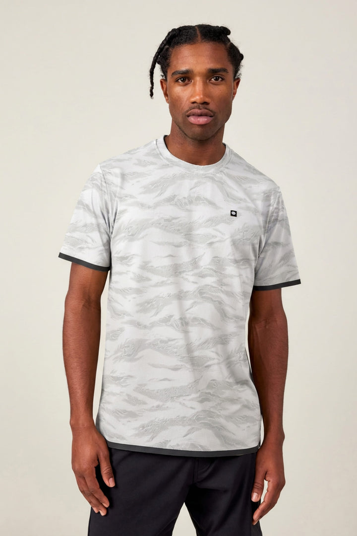 686 Men's Let's Go Tech Tee — GREY TIGER CAMO