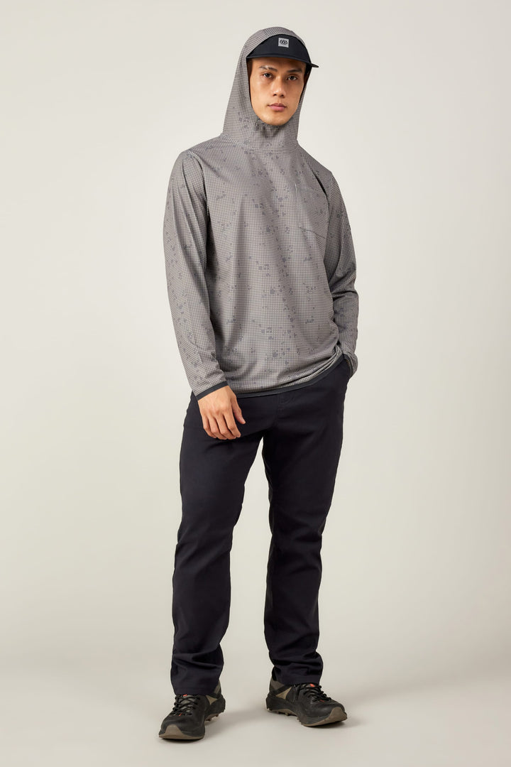 686 Men's Let's Go Tech Hoody — DESERT GRID CHARCOAL (vista 2)