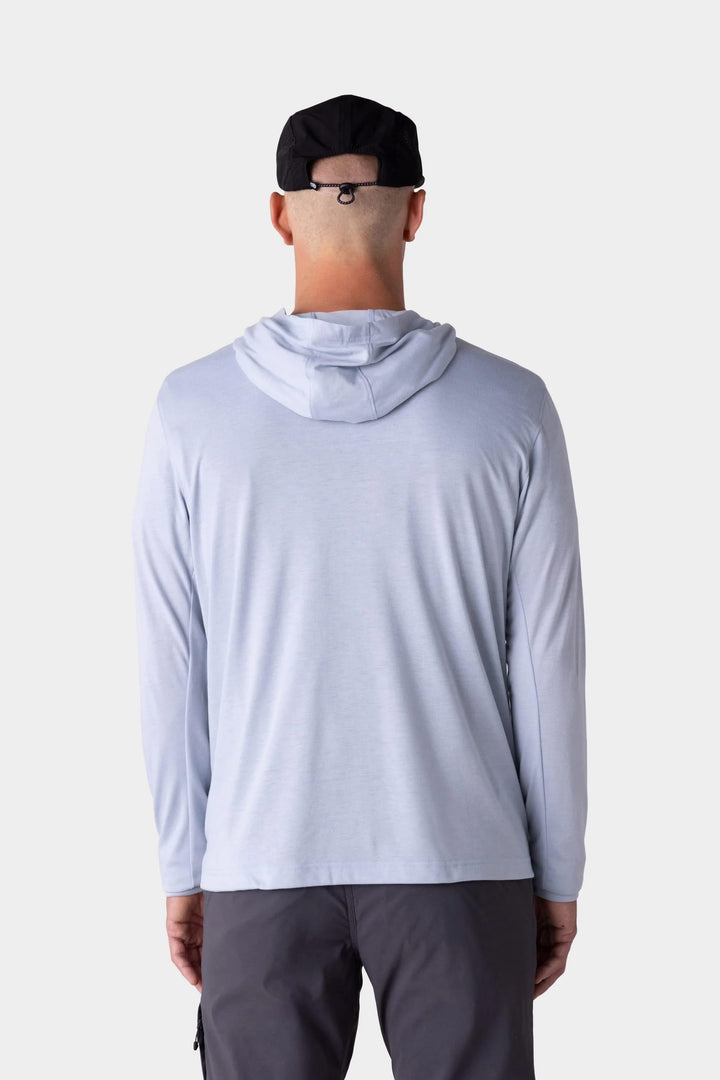 686 Men's Everywhere drirelease® Long Sleeve Hooded Tech Tee — BLUE FOG (vista 2)