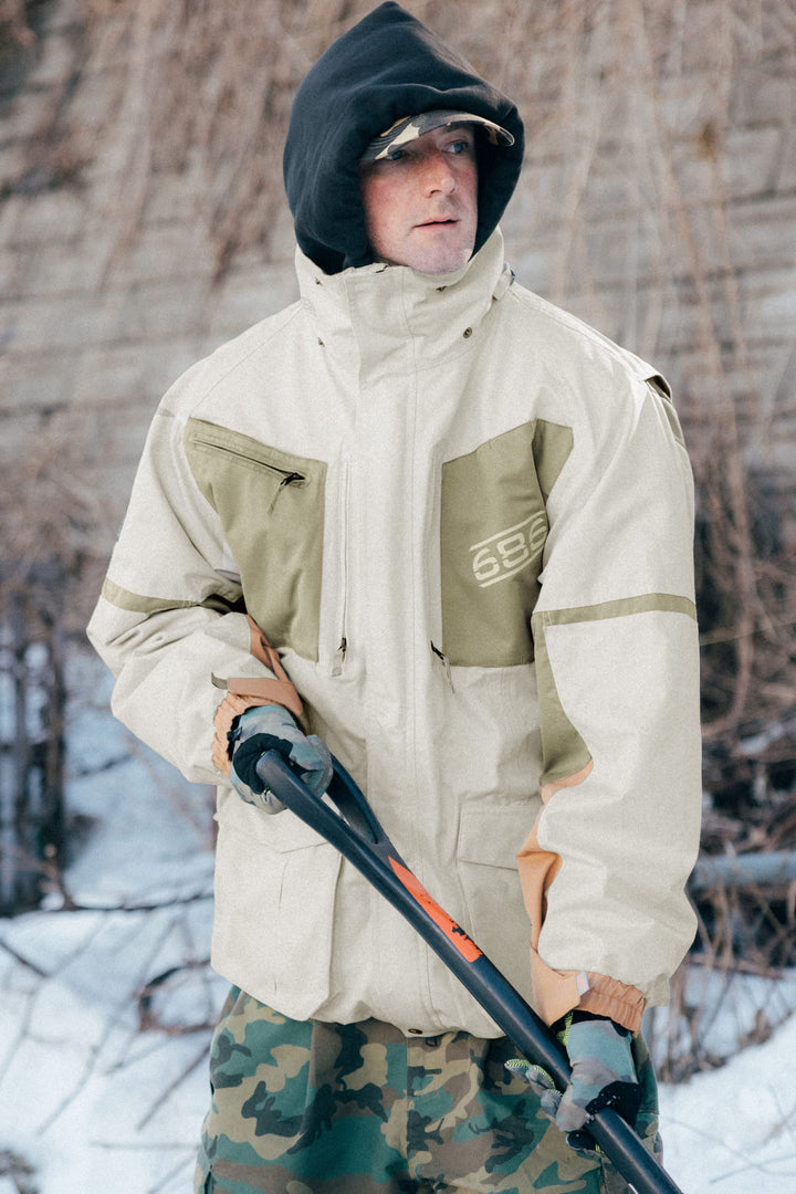 686 Men's 2001 Transfer Jacket — LIMESTONE COLORBLOCK