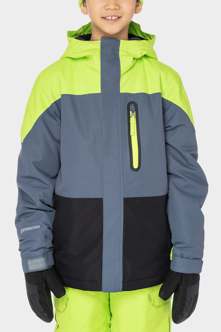 686 Boys' Hydrastash Insulated Jacket — ORION BLUE COLORBLOCK