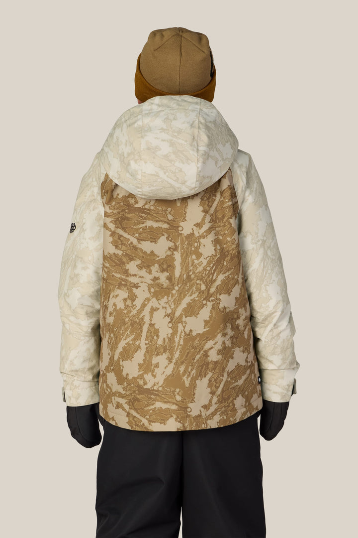 686 Boys' Geo™ Insulated Jacket — LIMESTONE SCRATCH COLORBLOCK (vista 2)