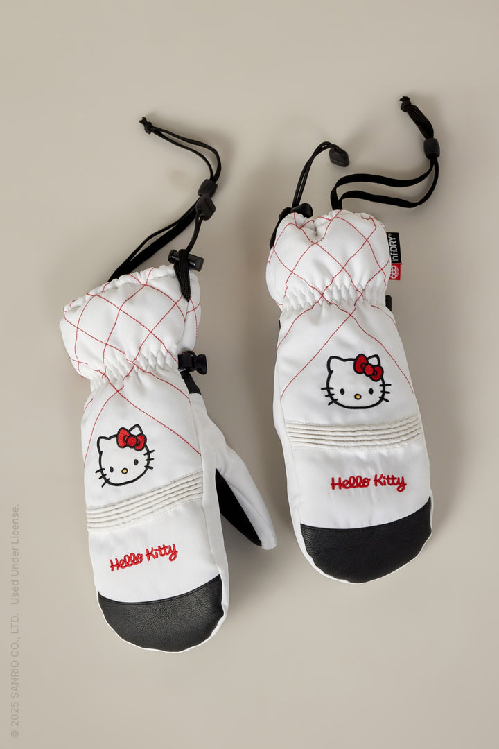 686 Women's Jubilee Mitt — HELLO KITTY WHITE