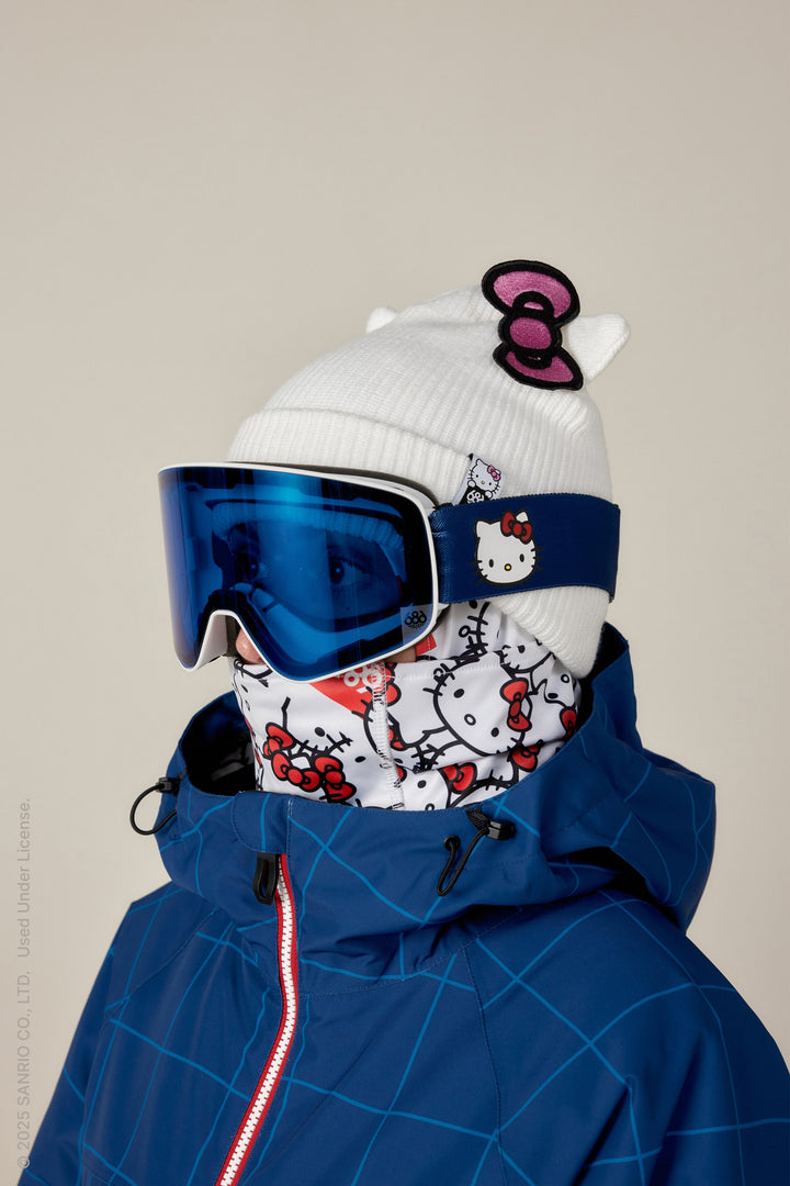 686 SMARTY Magnetic Goggle — HELLO KITTY BLUE GRID