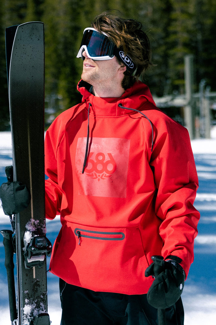 686 Men's Waterproof Hoody — TRUE RED