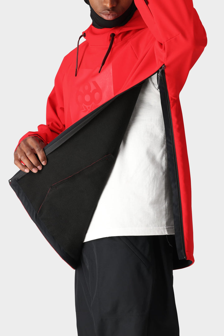 686 Men's Waterproof Hoody — TRUE RED (vista 2)
