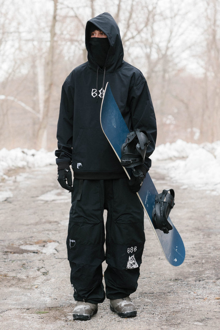 686 Men's Waterproof Team Hoody — BLACK PRINT (vista 2)