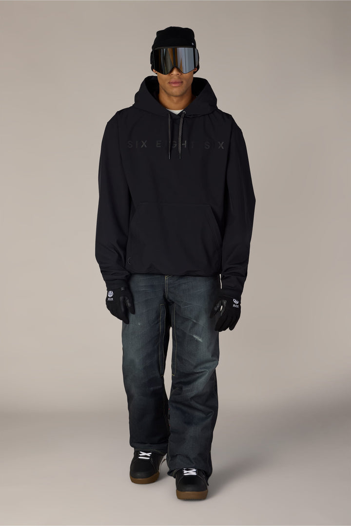 686 Men's Waterproof Team Hoody — BLACK (vista 2)
