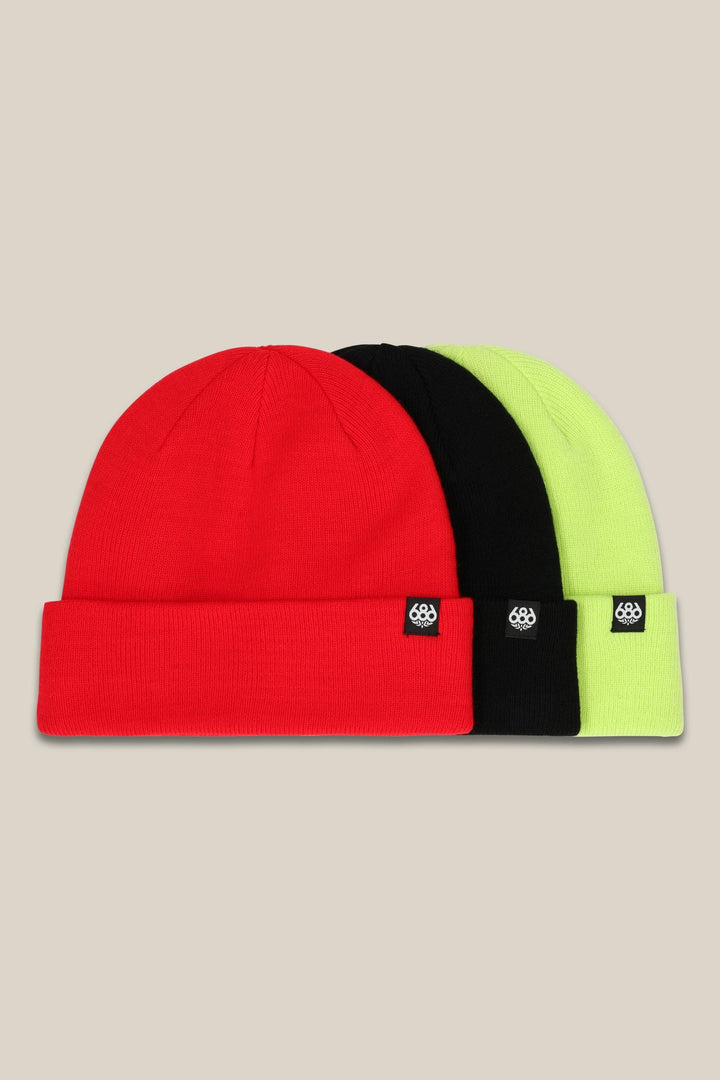 686 Standard Roll-Up Beanie (3-Pack) — MULTI