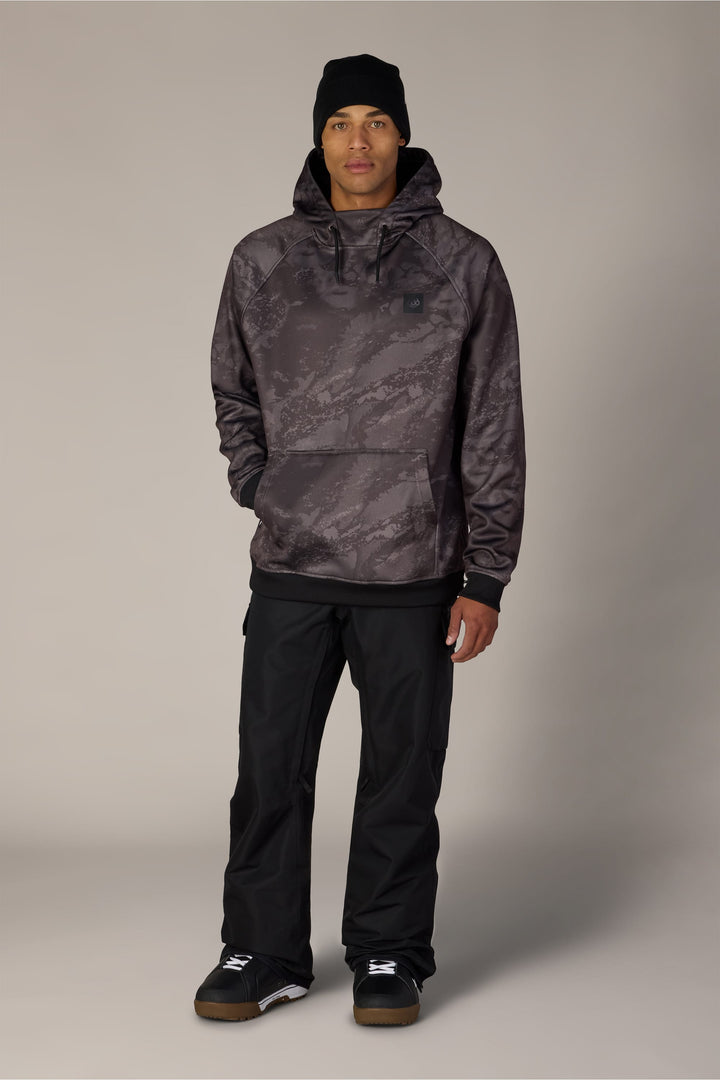 686 Men's Bonded Fleece Pullover Hoody — CHARCOAL HEMISPHERE (vista 2)