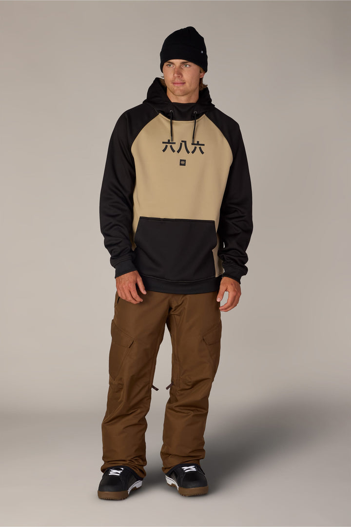 686 Men's Bonded Fleece Pullover Hoody — KHAKI COLORBLOCK (vista 2)