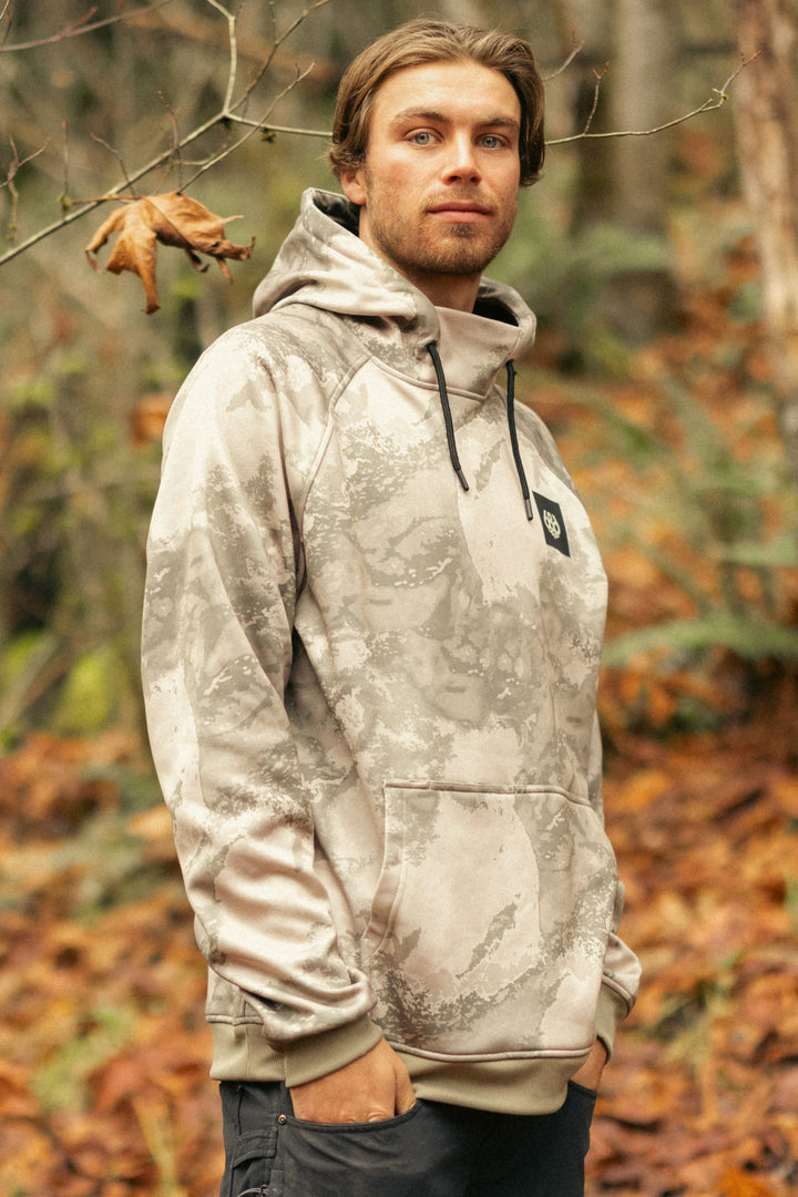 686 Men's Bonded Fleece Pullover Hoody — LIMESTONE HEMISPHERE PRINT
