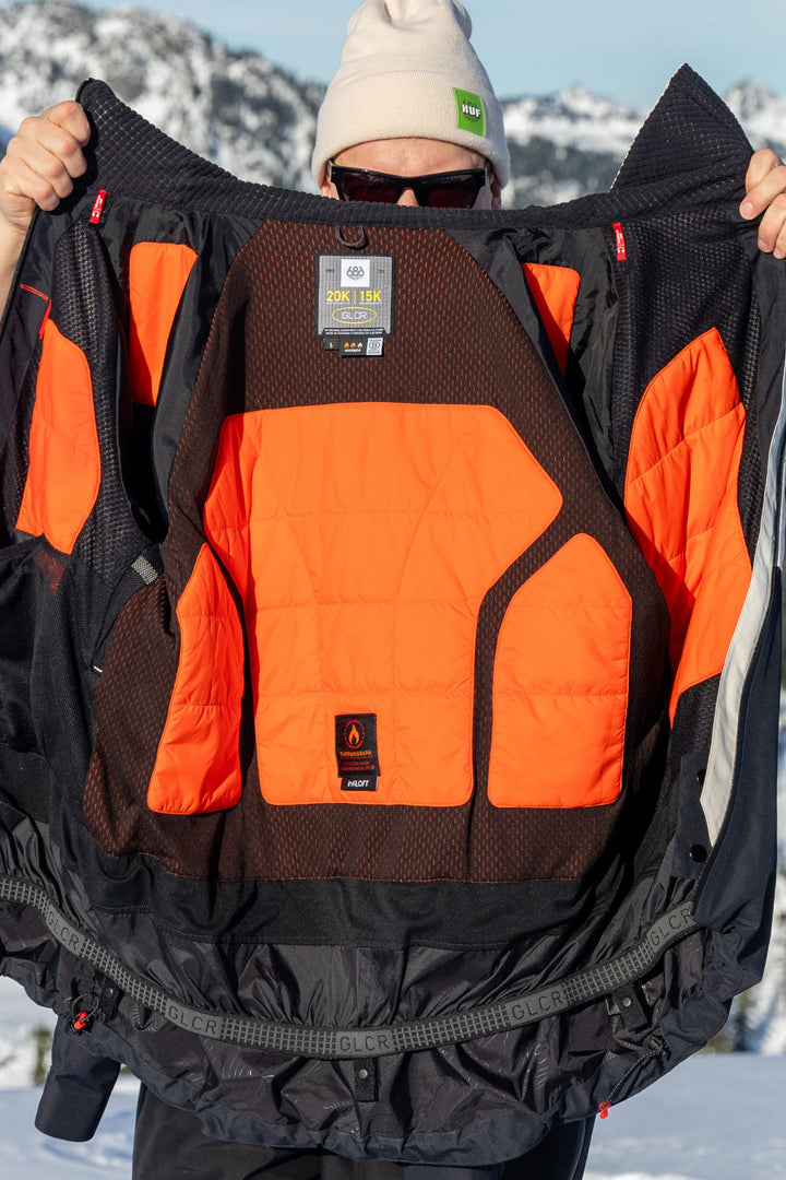 686 Men's Hydra Thermagraph® Jacket — LIMESTONE COLORBLOCK (vista 2)