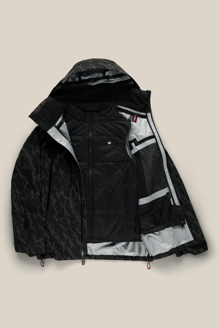 686 Men's SMARTY® 3-In-1 Rodeo 3L Jacket — BLACK FRACTURE PRINT (vista 2)