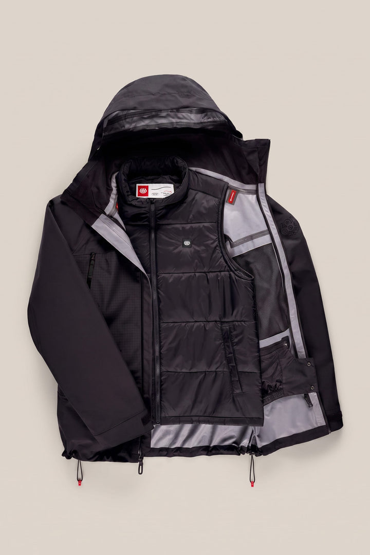 686 Men's SMARTY® 3-In-1 Rodeo™ 3L Jacket — BLACK (vista 2)