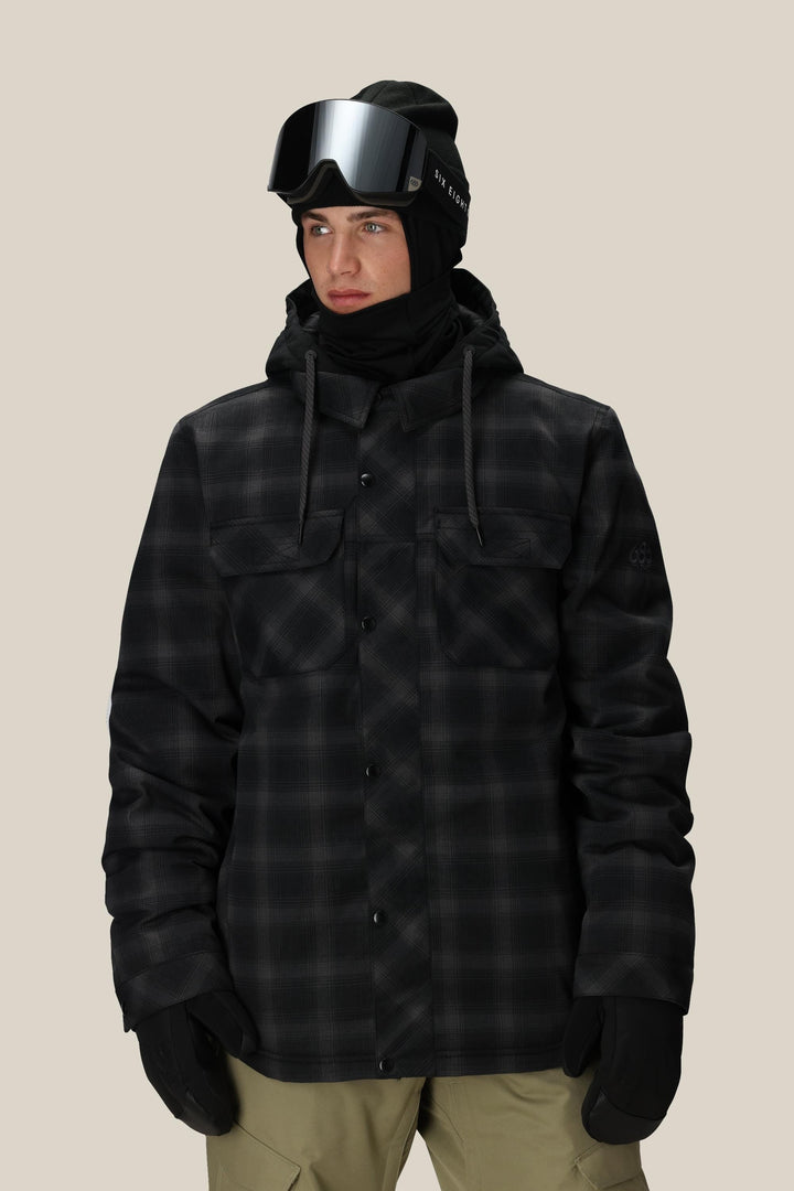 686 Men's Woodland Insulated Jacket — BLACK PLAID