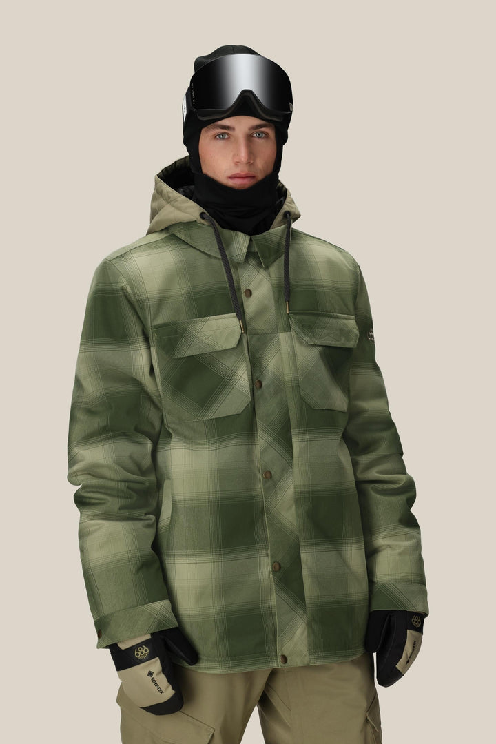686 Men's Woodland Insulated Jacket — SAGE PLAID