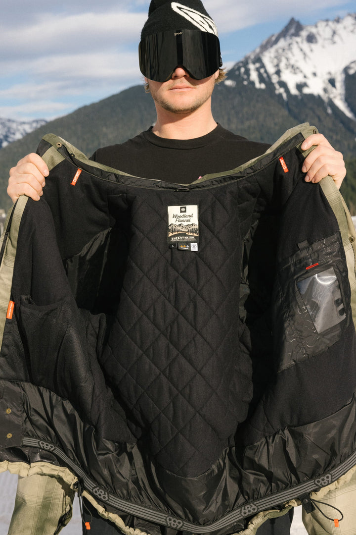 686 Men's Woodland Insulated Jacket — SAGE PLAID (vista 2)