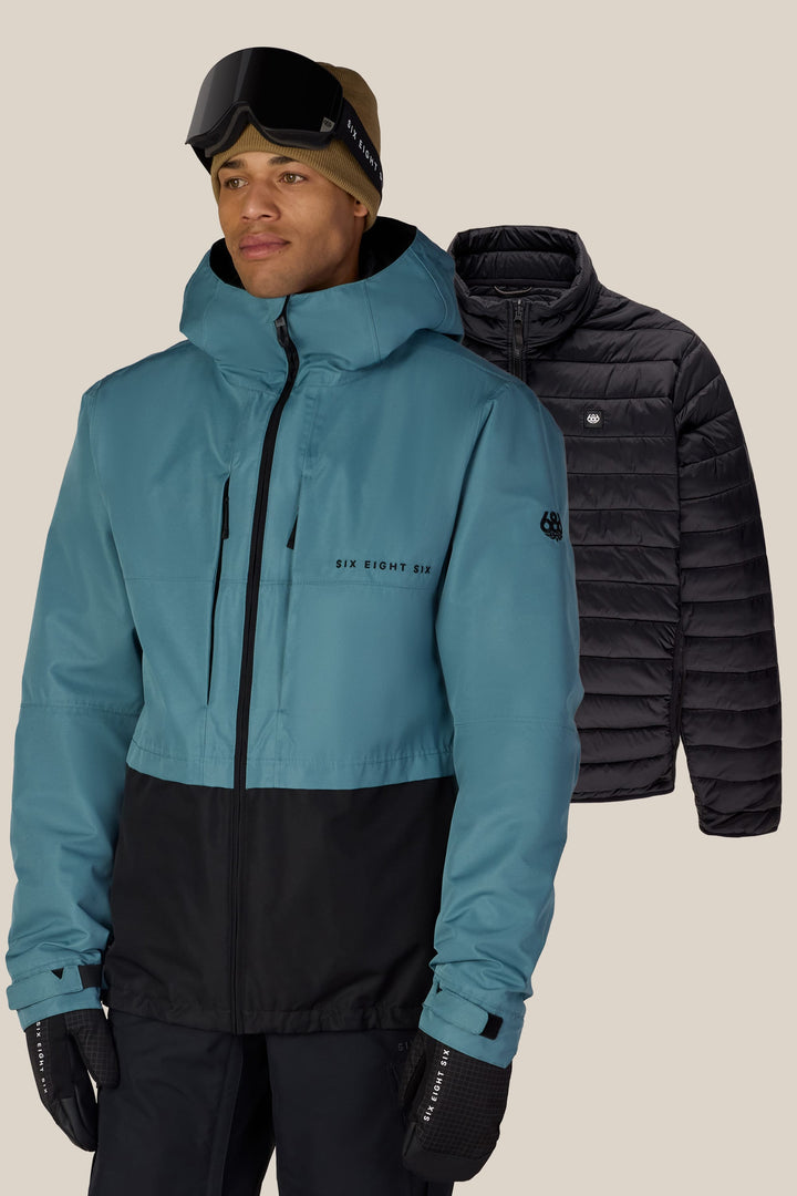 686 Men's SMARTY® 3-In-1 Form Jacket — PALE FIRN COLORBLOCK