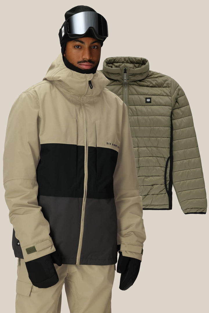 686 Men's Smarty 3-In-1 Form Jacket — SAGE COLORBLOCK