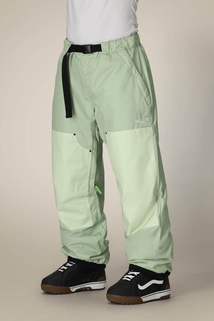 686 Men's HUF Double H Shell Pant — HUF GREEN COLORBLOCK