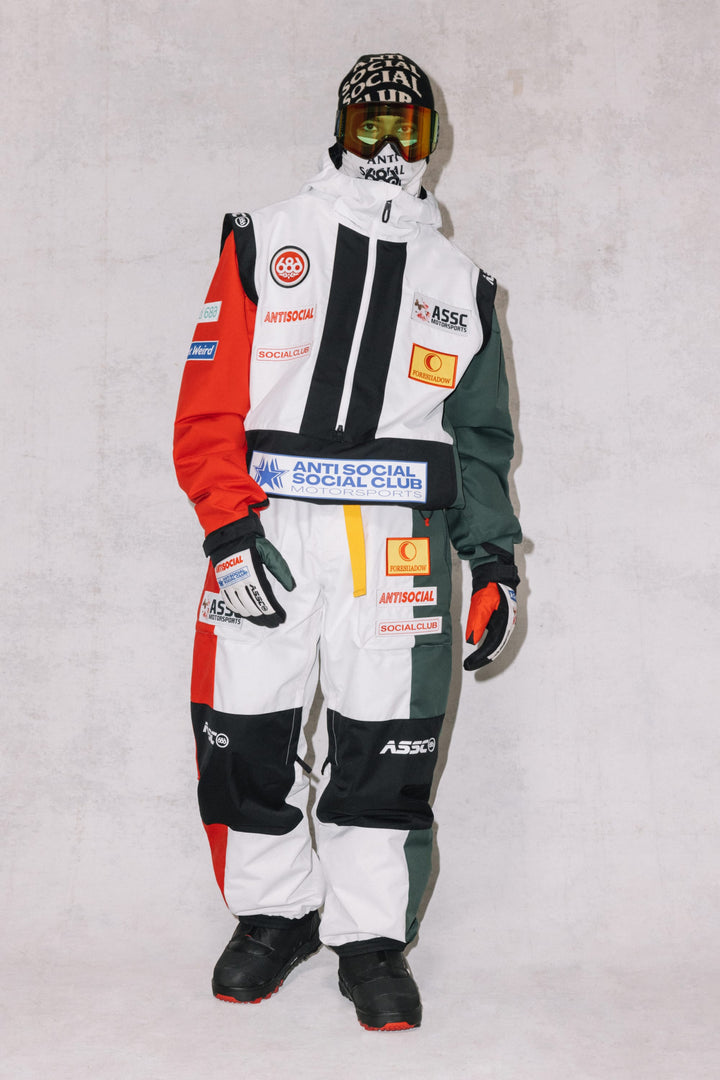 686 Men's ASSC F1 Shell Pant — ASSC WHITE COLORBLOCK (vista 2)